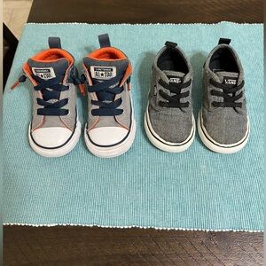 Toddler boy size 6 Allstar Converse & slip-on Atwood Vans.